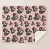 Romantisches Foto Herz Pink Sherpa Blanket Sherpadecke (Vorderseite (Horizontal))