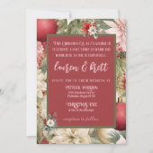 Romantisches Foto Hochzeit am Weihnachtsabend Einladung (Vorderseite)