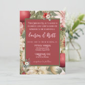 Romantisches Foto Hochzeit am Weihnachtsabend Einladung (Stehend Vorderseite)