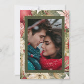 Romantisches Foto Hochzeit am Weihnachtsabend Einladung (Rückseite)