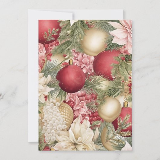 Romantisches Foto Hochzeit am Weihnachtsabend Save The Date (Rückseite)