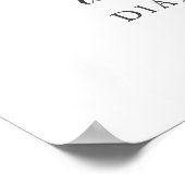 Romantisches Foto Hochzeit Begrüßungszeichen Poster (Ecke)