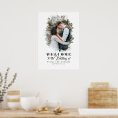Romantisches Foto Hochzeit Begrüßungszeichen Poster (Küche)