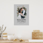 Romantisches Foto Hochzeit Begrüßungszeichen Poster (Küche)