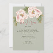 Romantisches Foto Hochzeit der Pénées Dankeskarte (Rückseite)