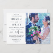 Romantisches Foto Hochzeit Einladung (Vorderseite)