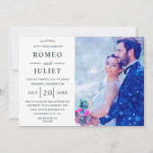 Romantisches Foto Hochzeit Einladung (Vorderseite)
