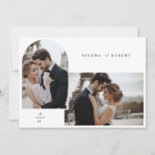 Romantisches Foto Hochzeit Einladung | Modernes Mi (Vorderseite)