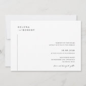 Romantisches Foto Hochzeit Einladung | Modernes Mi (Rückseite)