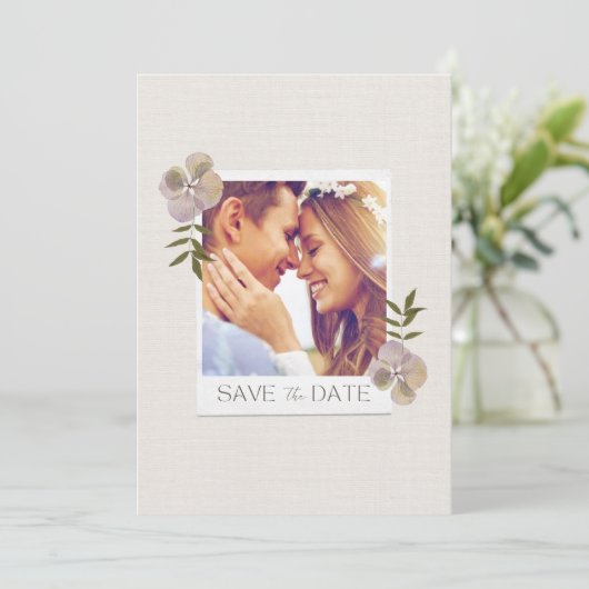 Romantisches Foto: Hochzeit rettet das Datum Save The Date (Stehend Vorderseite)