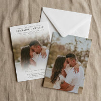 Romantisches Foto Klassische Gradienten Einladung 