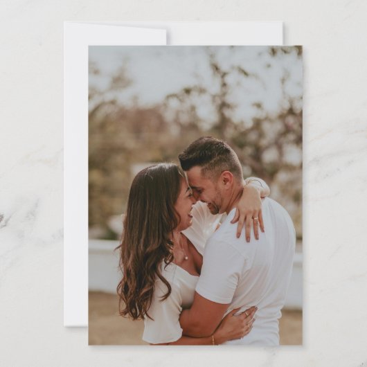 Romantisches Foto Klassische Gradienten Einladung (Rückseite)