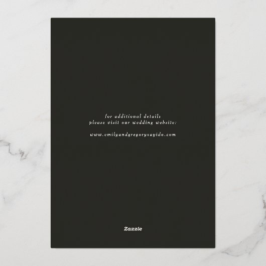 Romantisches Foto mit gemalten Blumenblättern | SA Folieneinladung (Rückseite)