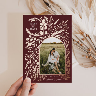 Romantisches Foto mit gemalten Blumenblättern   SA Folieneinladung