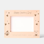 Romantisches Foto mit Herz und Bär Geätzte Rahmen (Vorderseite)