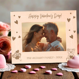 Romantisches Foto mit Herz und Bär Geätzte Rahmen