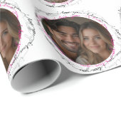 Romantisches Foto mit Liebe Geschenkpapier (Rolleneckpunkt)