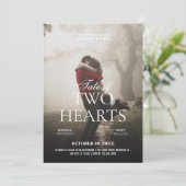 Romantisches Foto-Poster Einladung (Stehend Vorderseite)