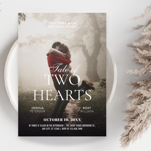 Romantisches Foto-Poster Einladung