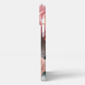 Romantisches Foto Rosa Monogramm niedlich iPhone Hülle (Linke Seite)