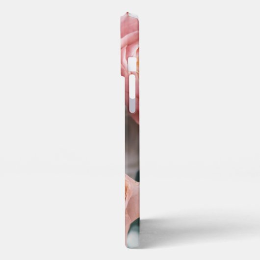 Romantisches Foto Rosa Monogramm niedlich iPhone Hülle (Linke Seite)