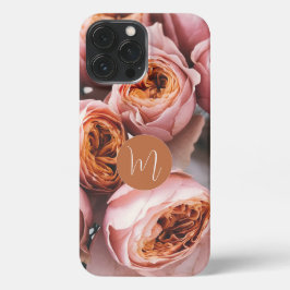 Romantisches Foto Rosa Monogramm niedlich iPhone 13 Pro Max Hülle