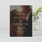 Romantisches Foto Save The Date (Stehend Vorderseite)