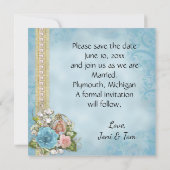 Romantisches Foto Save the Date (Rückseite)