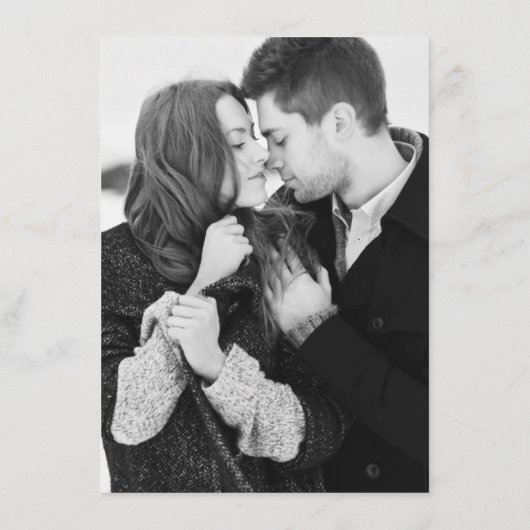 Romantisches Foto Save the Date (Rückseite)