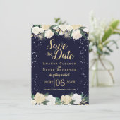 Romantisches Foto Save the Date (Stehend Vorderseite)