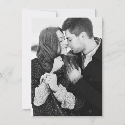 Romantisches Foto Save the Date (Rückseite)