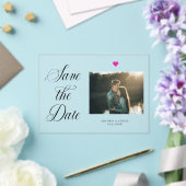 Romantisches Foto Save the Date Acryleinladungen (In Situ (Hochzeit))