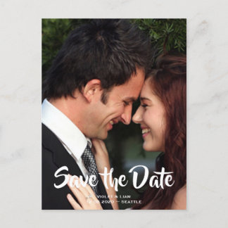 Romantisches Foto Save the Date Ankündigungspostkarte