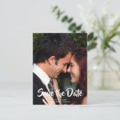 Romantisches Foto Save the Date Ankündigungspostkarte (Stehend Vorderseite)