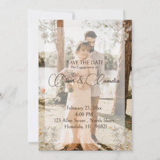 Romantisches Foto Save the Date Verlobung/Hochzeit