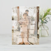 Romantisches Foto Save the Date Verlobung/Hochzeit (Stehend Vorderseite)
