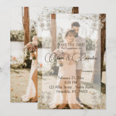Romantisches Foto Save the Date Verlobung/Hochzeit (Vorne/Hinten)