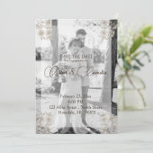 Romantisches Foto Save the Date Verlobung/Hochzeit (Stehend Vorderseite)