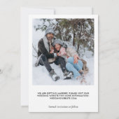 Romantisches Foto Schwarze Kalligrafie Save the Da Date (Rückseite)