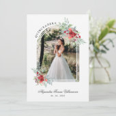 Romantisches Foto Spanisch Quinceñera Einladung (Stehend Vorderseite)