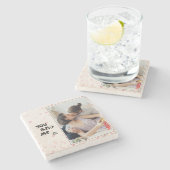 Romantisches Foto Steinuntersetzer (Seitenansicht)