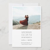 Romantisches Foto Typografie Budget Moderne Hochze Save The Date (Vorderseite)