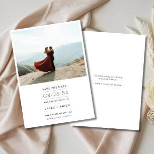 Romantisches Foto Typografie Budget Moderne Hochze Save The Date