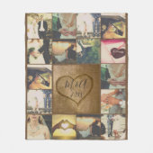 Romantisches Fotobaummonogramm Fleecedecke (Vorderseite)