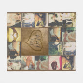 Romantisches Fotobaummonogramm Fleecedecke (Vorderseite (Horizontal))