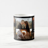 Romantisches Fotocollage-Geschenk für Paare Kaffeetasse (Mittel)