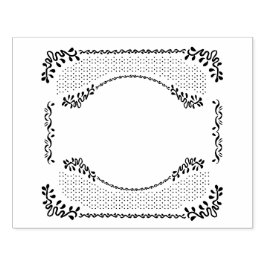 Romantisches Frame Oval Gummistempel