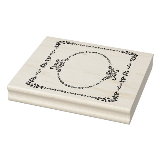 Romantisches Frame Oval Gummistempel (Stempel)