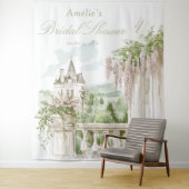 Romantisches Französischer Garten Brautparty Wandteppich (Beispiel)