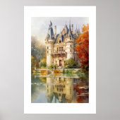 Romantisches Französisches Castel Poster (Vorne)